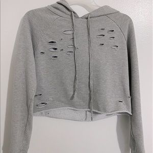 Distressed Gray Sweatshirt